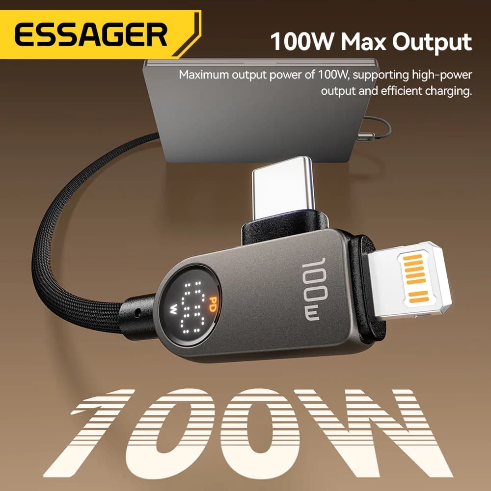 2-i-1 USB-C till Lightning Kabel, 100W PD