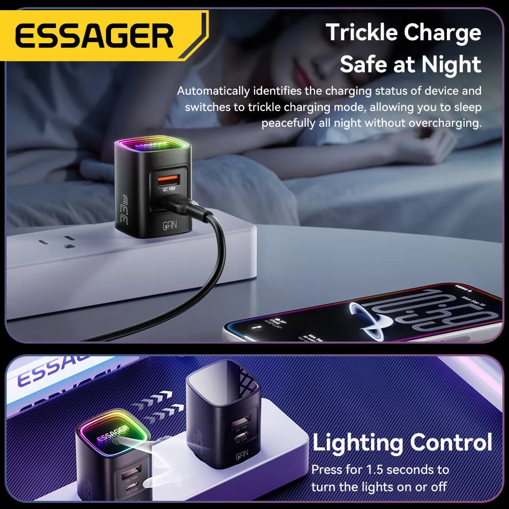 33W GaN USB-C PD Bärbar Laddare