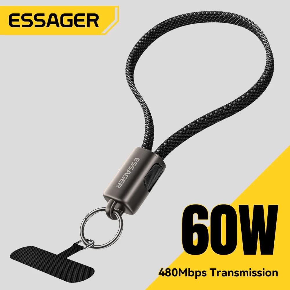 60W USB-C till Lightning Snabbladdning Lanyard Kabel