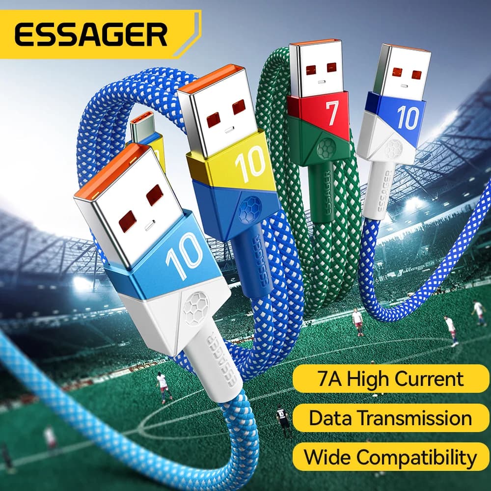 100W 7A USB-C Super Snabb Laddningskabel Team färger