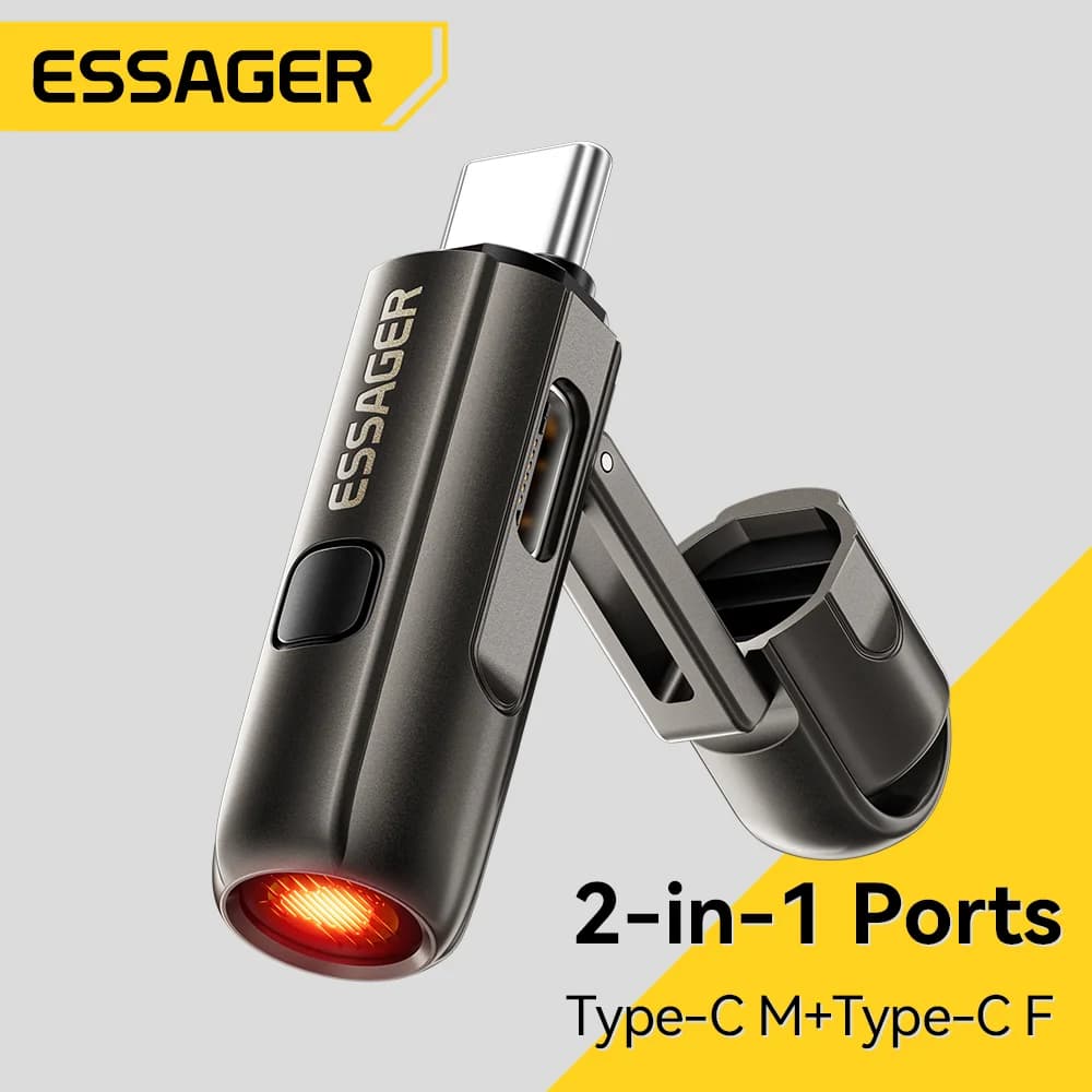 2-i-1 USB-C tändare och luftblåsare för mobil