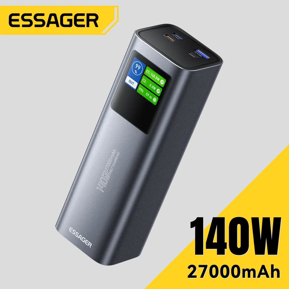 Powerbank 27000mAh, 140W PD 3.1 Snabbladdning