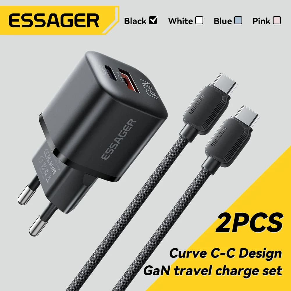 20W GaN USB-C PD Snabbladdare