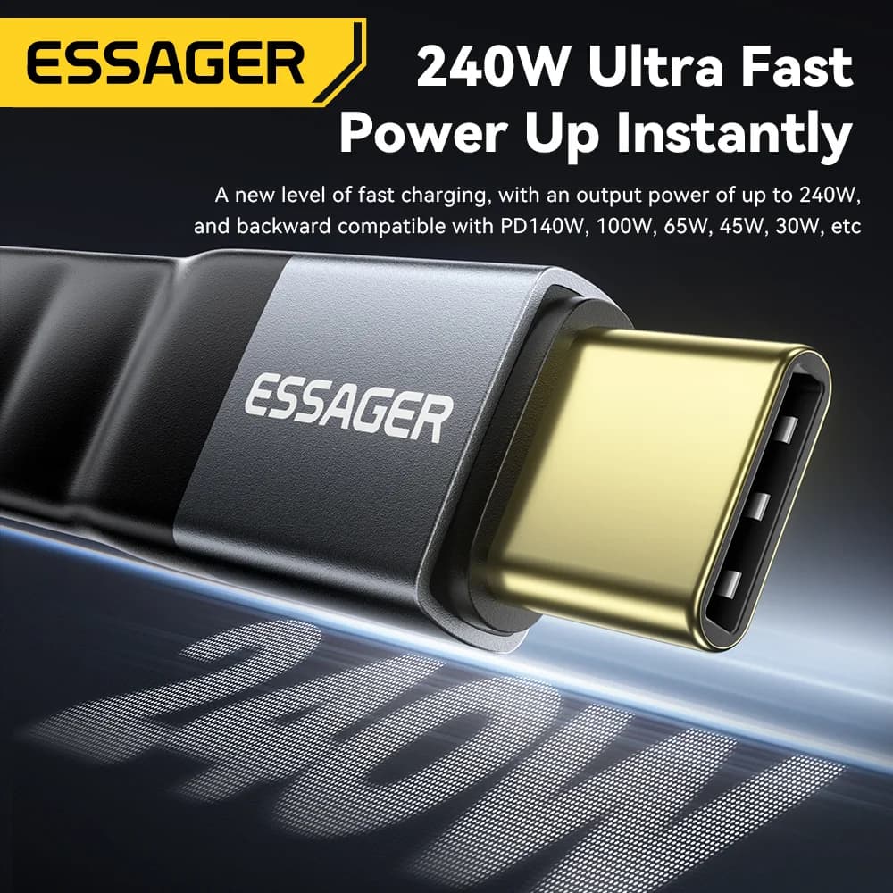 USB 4.0 Type-C-kabel med 40Gbps data och 8K-video