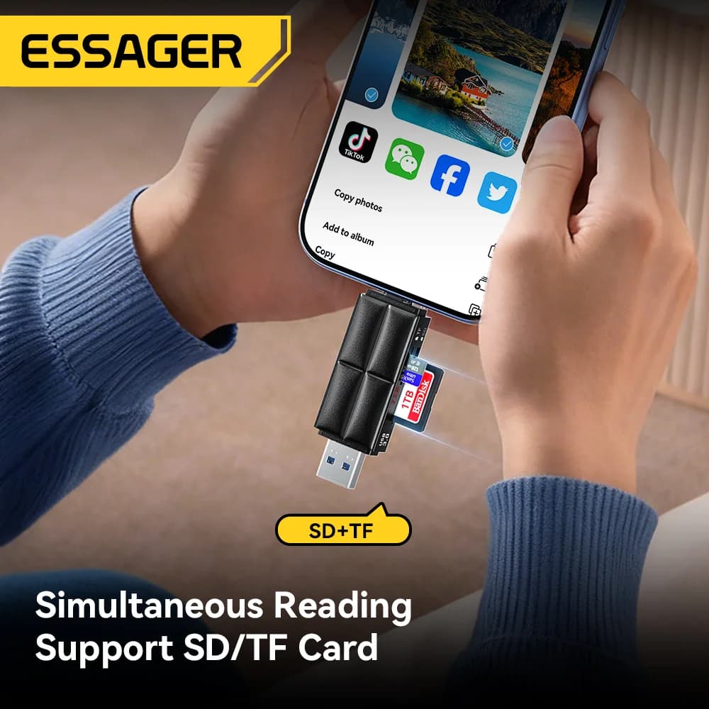 USB 3.0 och Type-C SD/Micro SD-kortläsare