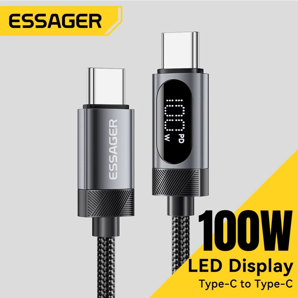 100W USB-C till USB-C snabb laddningskabel