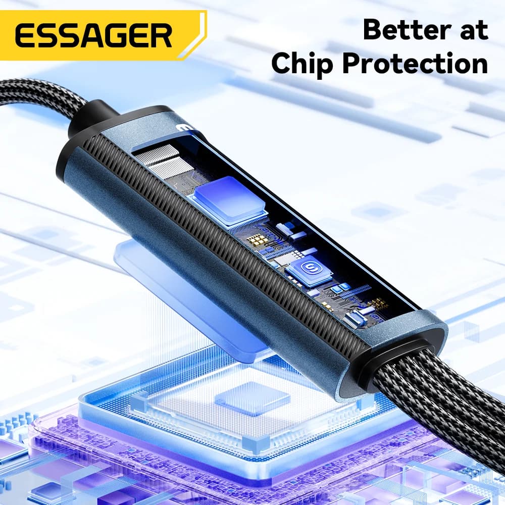 100W 3-i-1 USB-C till Lightning laddningskabel
