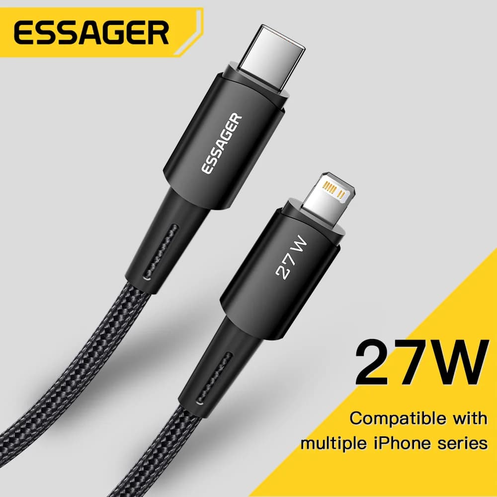 27W USB-C till Lightning snabbladdningskabel