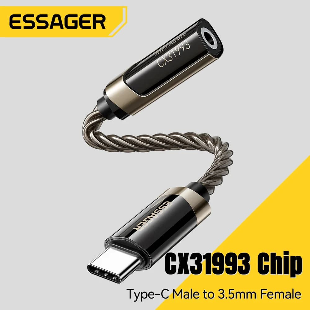 HiFi USB-C till 3.5mm hörlursadapter