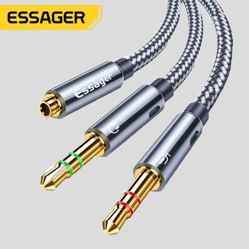3.5 mm ljudsplittare Y-adapterkabel