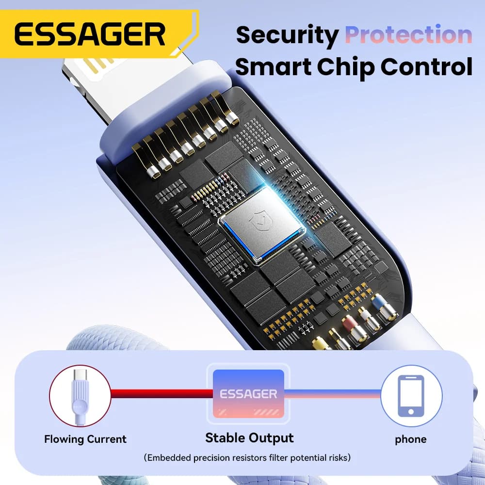 Färgglatt USB-C till Lightning snabbladdningskabel