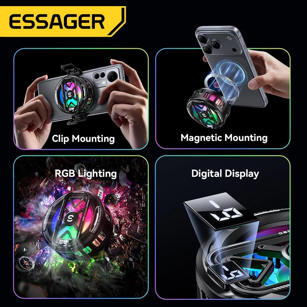 Magnetisk telefonkylare med digital display