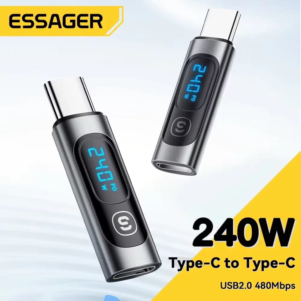 USB-C till USB-C OTG-adapter med digital display