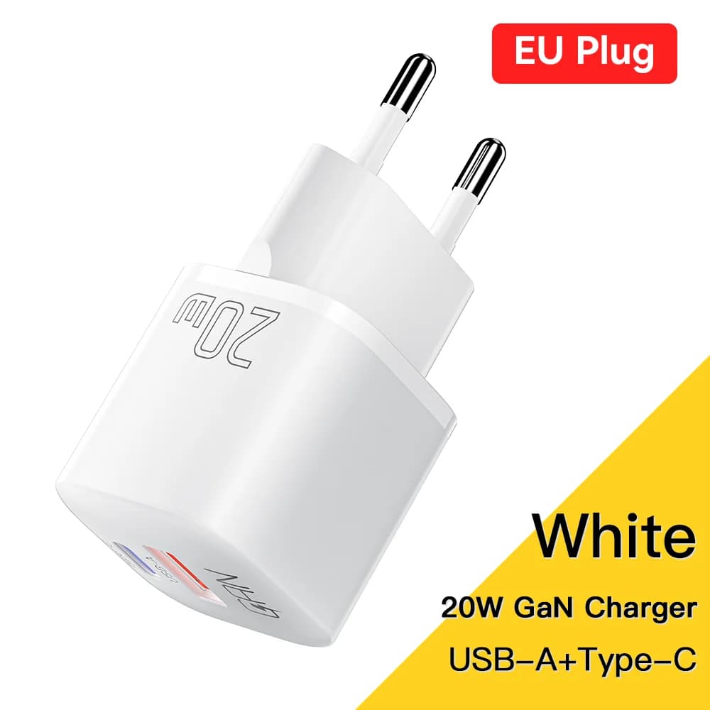 20W GaN USB-C PD-snabbladdare