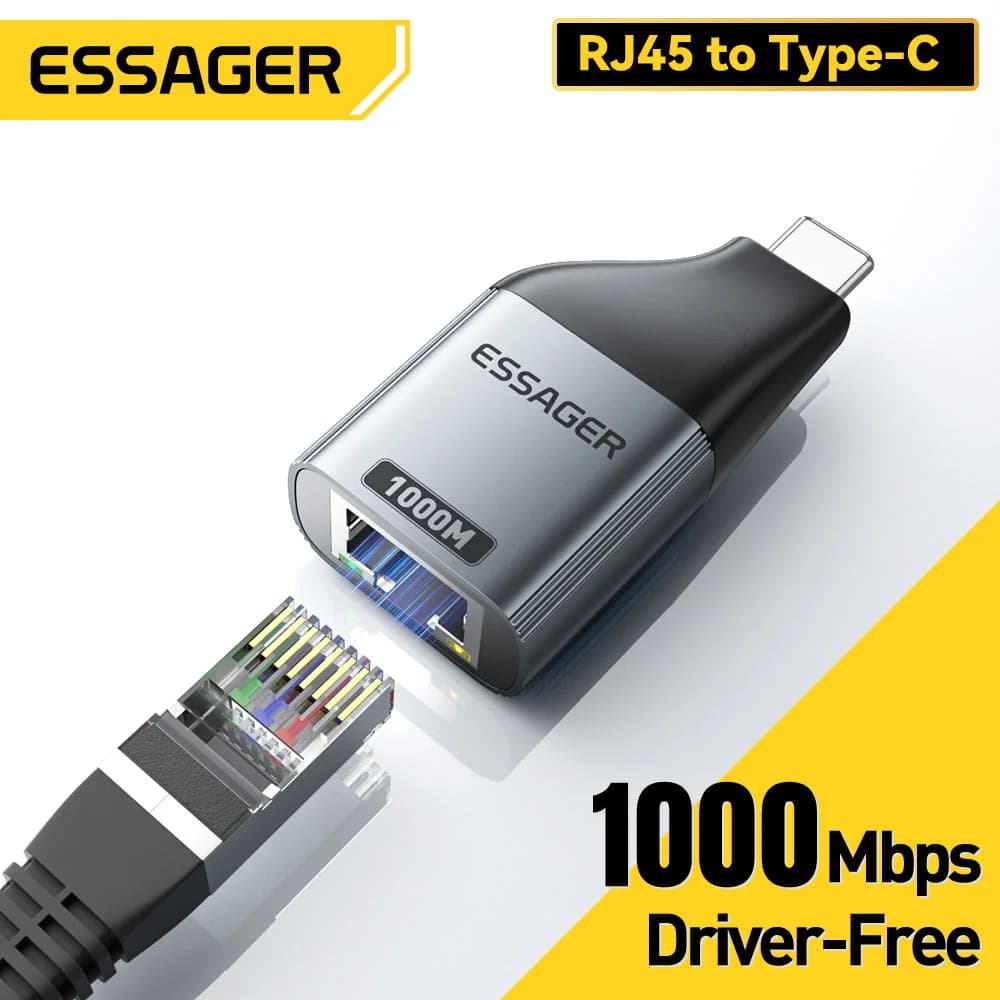 USB-C till Gigabit Ethernet RJ45 Adapter