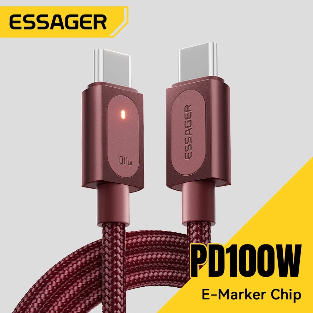 100W USB-C till USB-C snabbladdningskabel