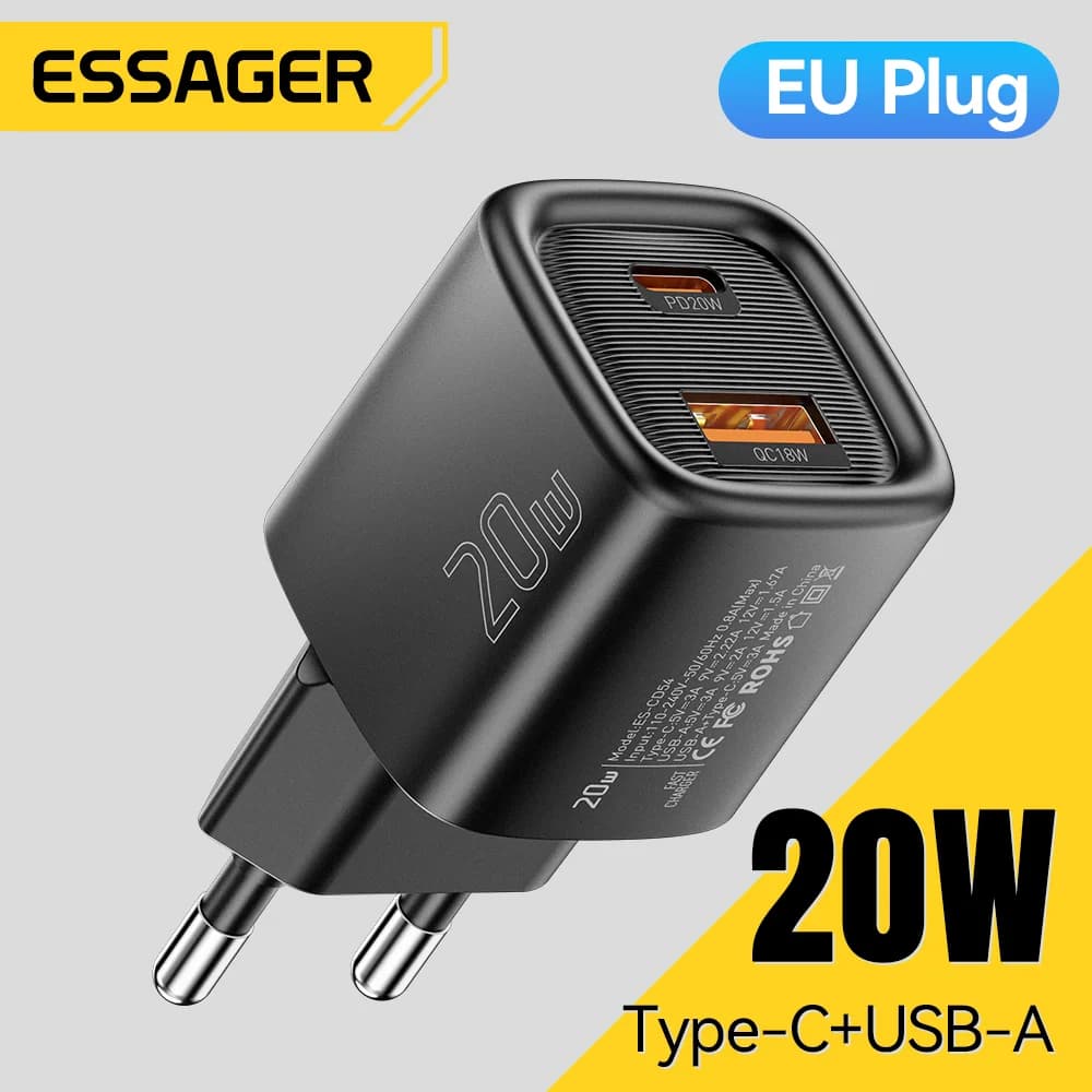 20W USB-C PD Snabbt Laddare