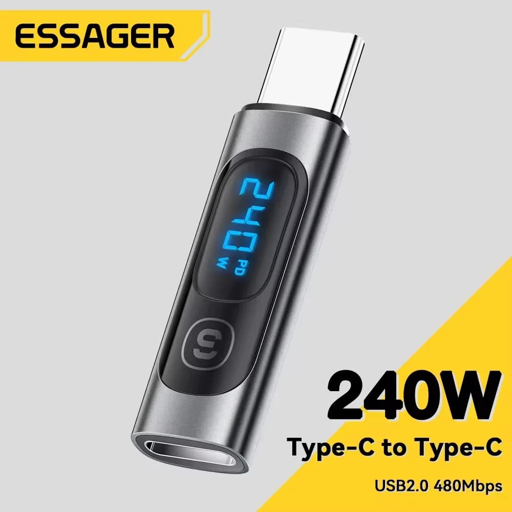 USB-C till USB-C OTG-adapter med digital display