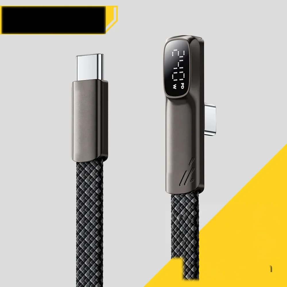 L-formad 240W USB-C-kabel för snabbladdning