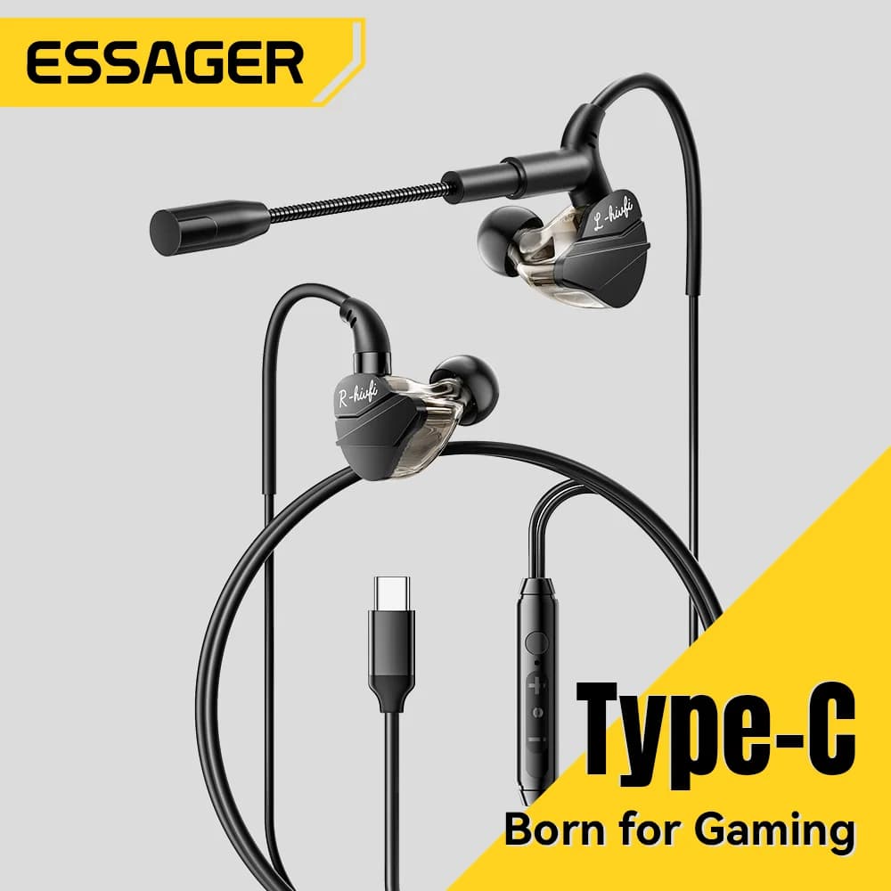 Trådbundna gaminghörlurar med mikrofon USB-C/3,5 mm