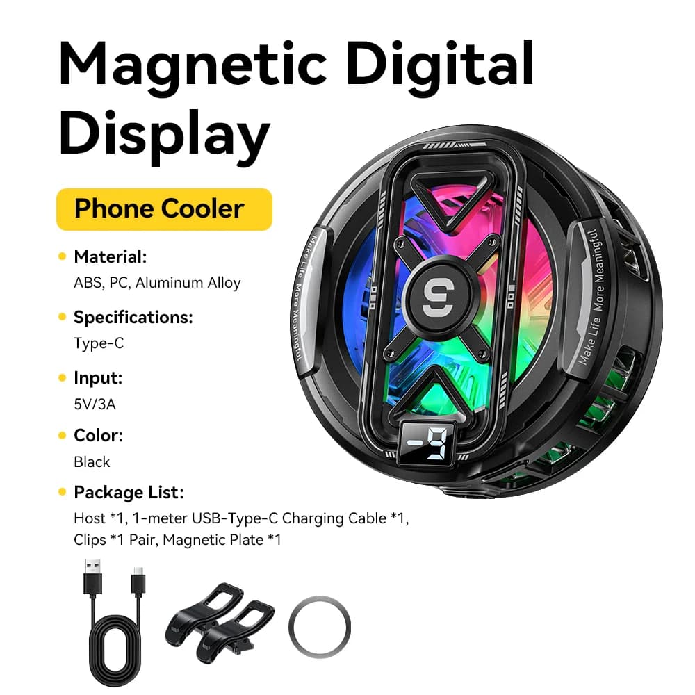 Magnetisk telefonkylare med digital display