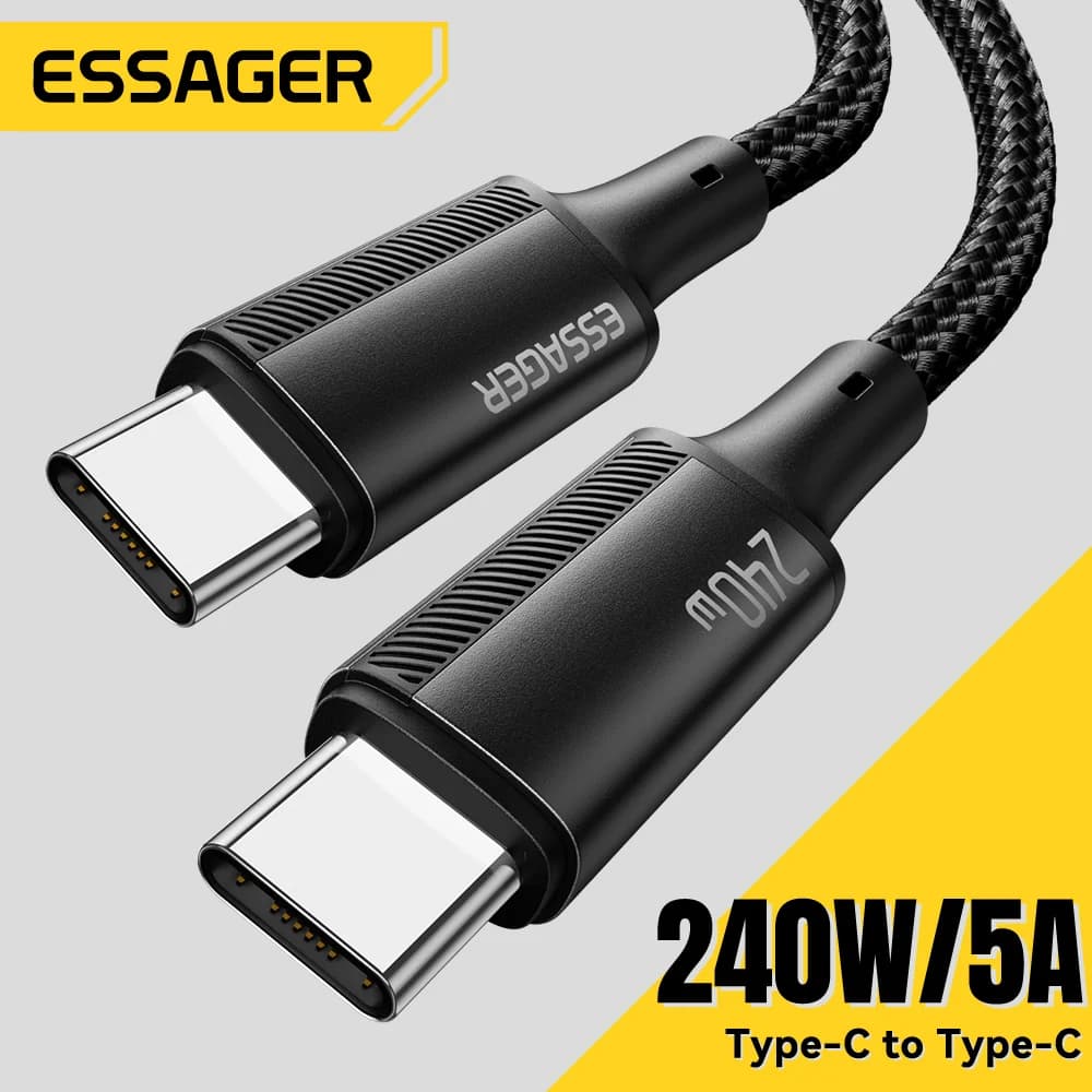240W USB-C till USB-C PD 3.1 Super Snabb Laddningskabel