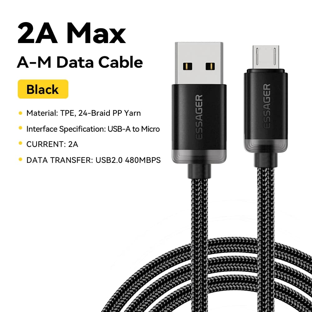 2A Micro USB Snabbladdning Datakabel 3m