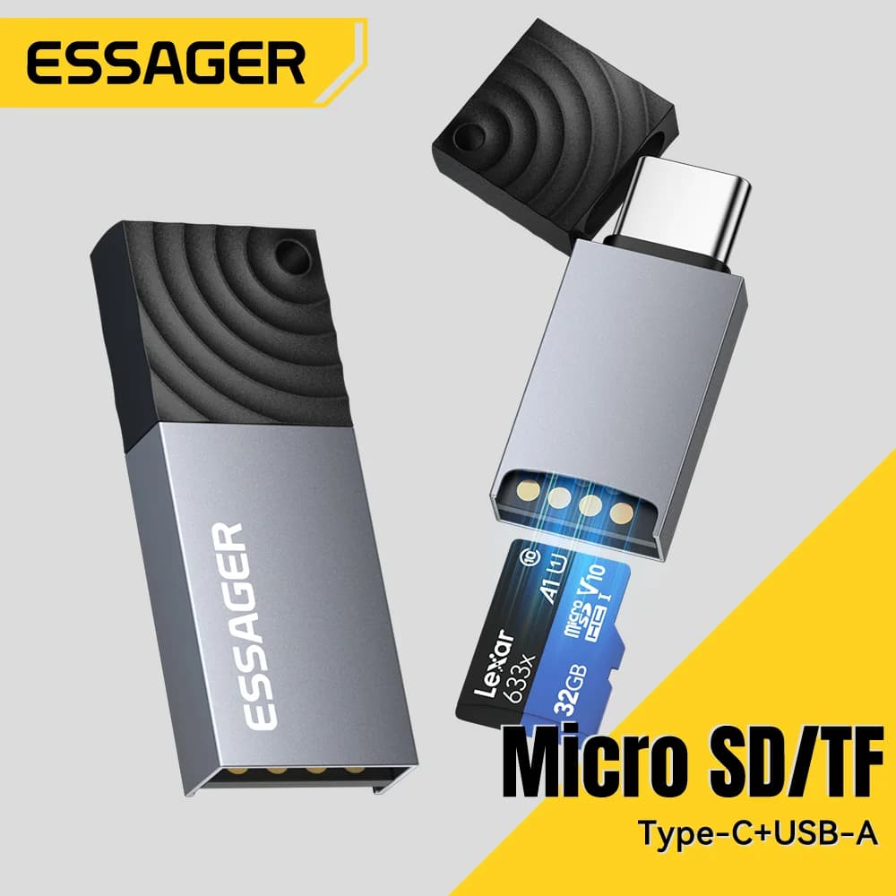 2-i-1 USB-C och USB 2.0 kortläsare