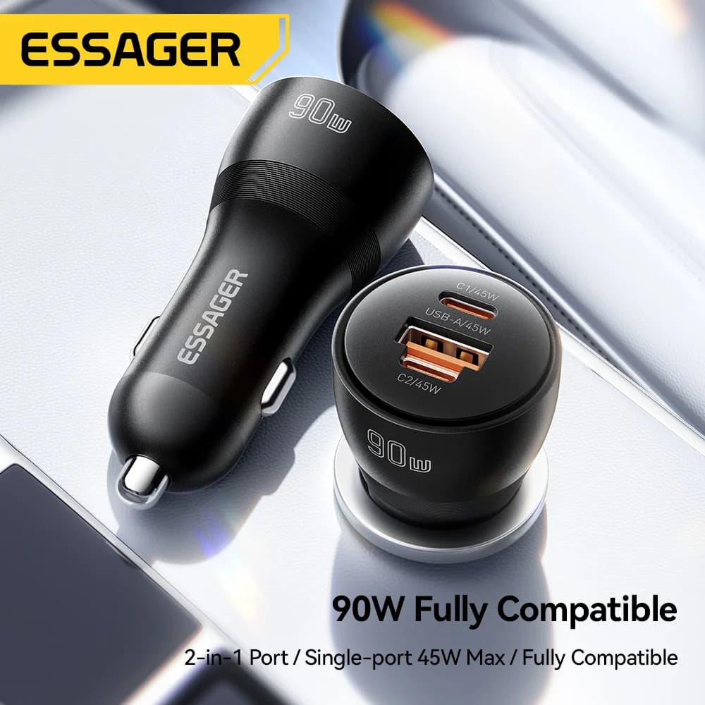 90W USB Type-C PD Snabbbilsladdare